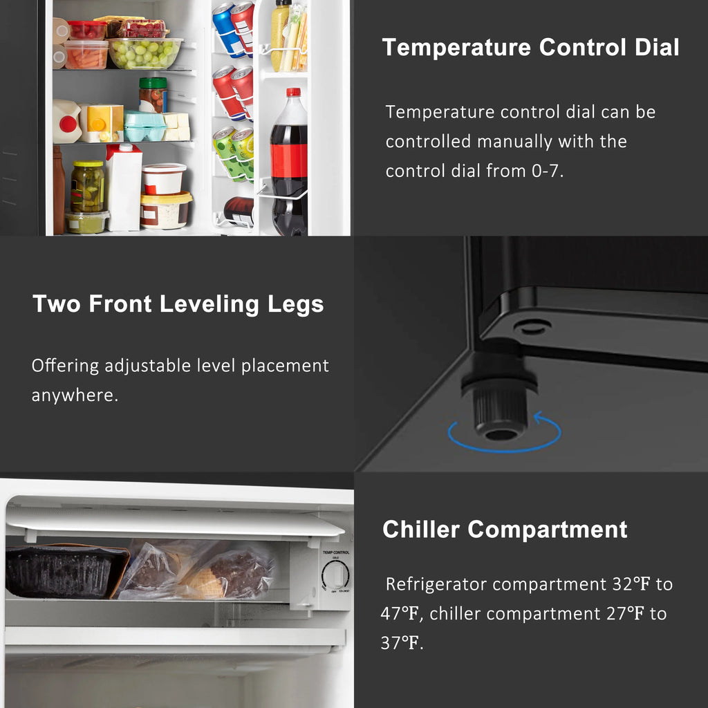 3.3 Cu ft Black Mini Fridge M890
