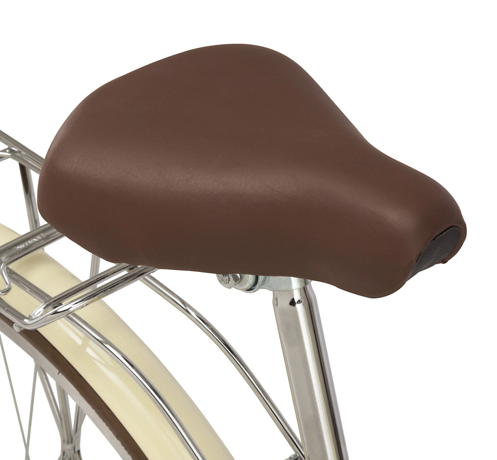 700c 7 Speeds Cream Hybrid Bike C406