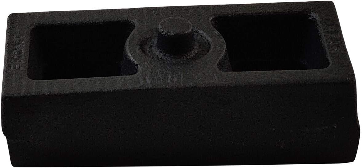 2 Rear Suspension Lift Solid Cast Iron Blocks Extra Long 12.5 Square Leaf Spring Axle U Bolts Z264385