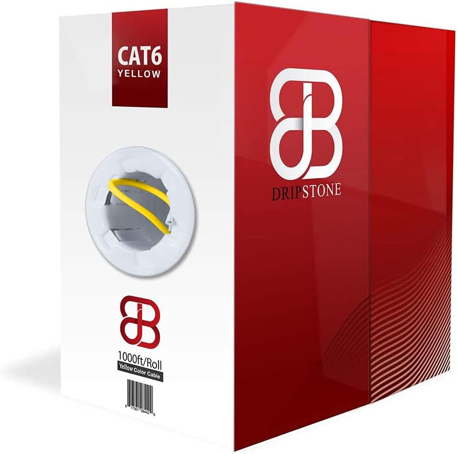 Cat6 1000-Feet UTP Solid Cable LAN Network Ethernet RJ45 Wire, Gray K2328
