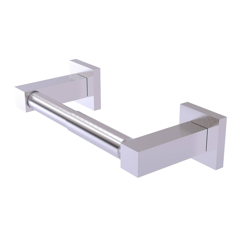 Satin Chrome Two Post Toilet Tissue Holder Q949