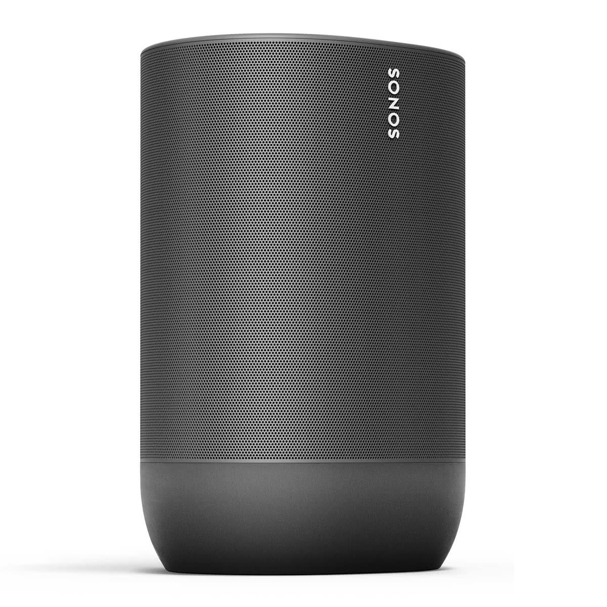 Open Box Black Portable Smart Speaker with Bluetooth and Wi-Fi P34189