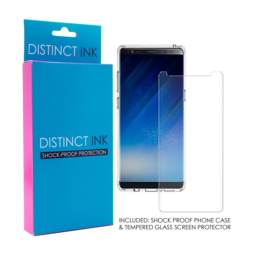 Clear Shockproof Hybrid Case for Samsung Galaxy Note 8 with Tempered Glass Screen Protector P361126