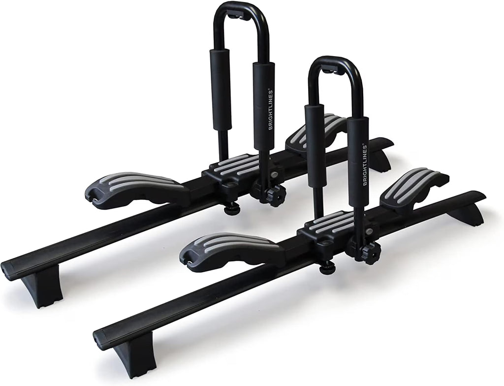 Roof Rack Crossbars and Double Kayak Rack Bundle for Jeep Grand Cherokee Y345267