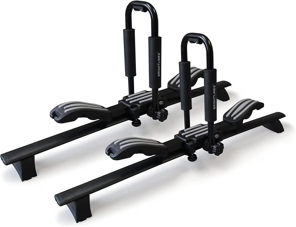 Roof Rack Crossbars and Double Kayak Rack Bundle for Jeep Grand Cherokee Y345267