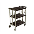 Black Heavy-Duty 3-Tier Collapsible Utility Cart W996