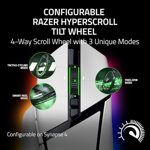 Black Wireless Gaming Mouse with HyperScroll Tilt Wheel B704271