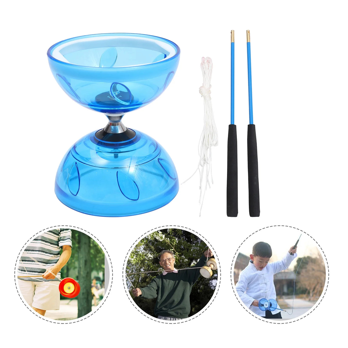 Yoyo Bearing Carnival Unresponsive Beginners Fitness Set Juggling Stick Prize Game N565
