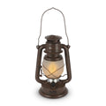 Brown Hurricane-Style Camping Lantern with LED Lights and Dimmer Switch B8463