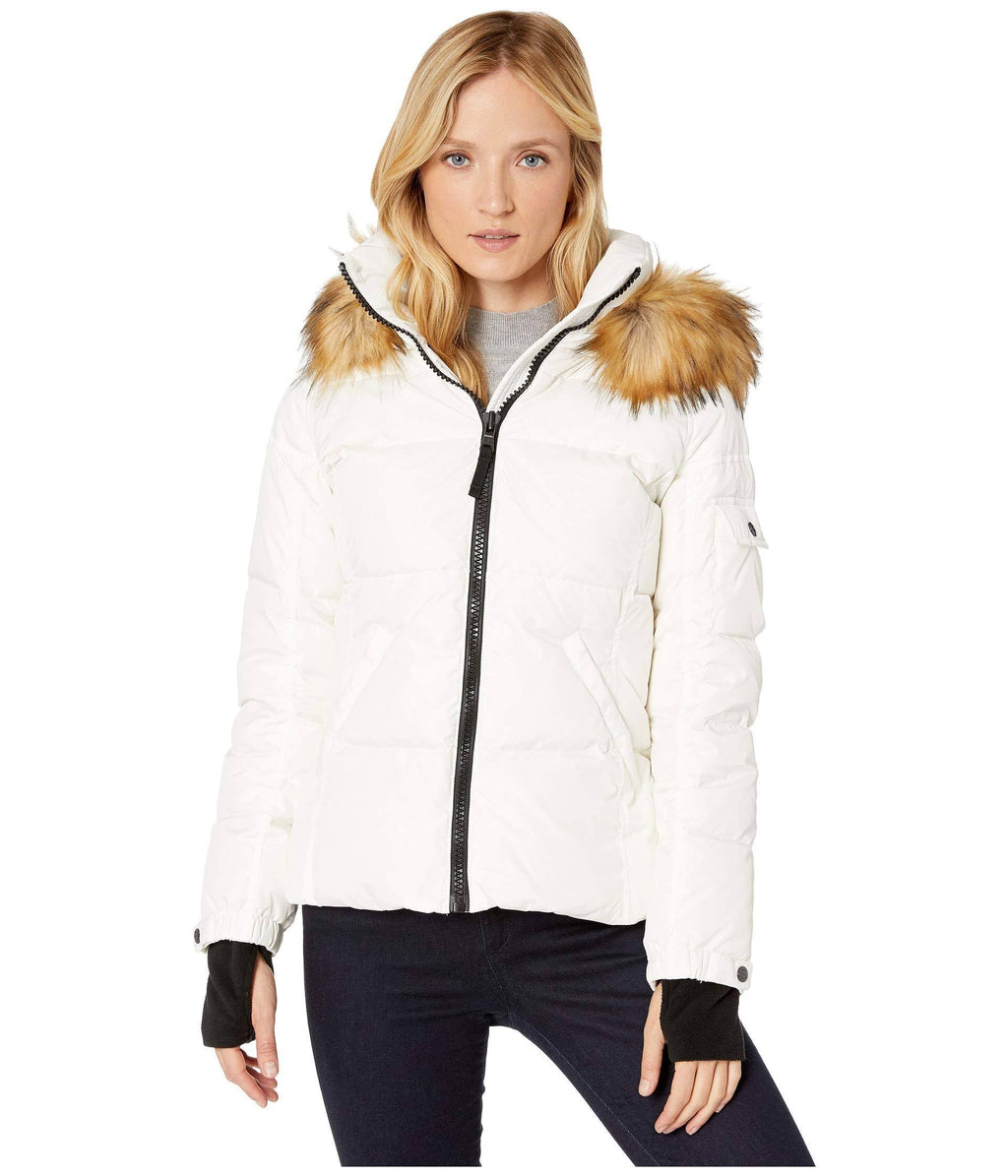 Matte Faux Fur White/Natural Large E546