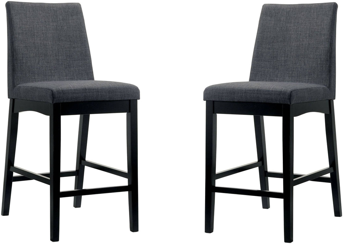 Wire-Brushed Oak/Black Counter Height Chair (Set of 2) Y983134