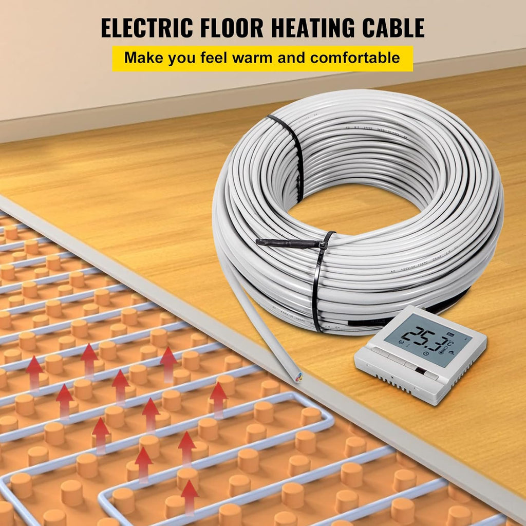 75 Square Feet Floor Heating Cable with Temperature Control Panel I758