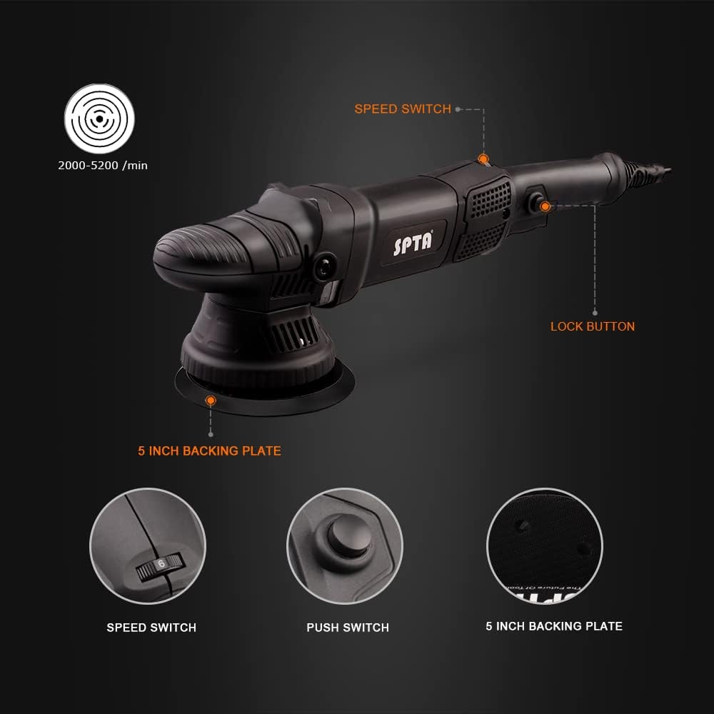 5-Inch Dual Action Random Orbital Polisher I20466