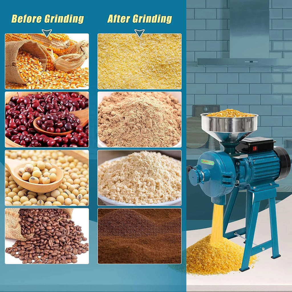 3000W Wet Dry Commercial Electric Grain Grinder Mill M6571
