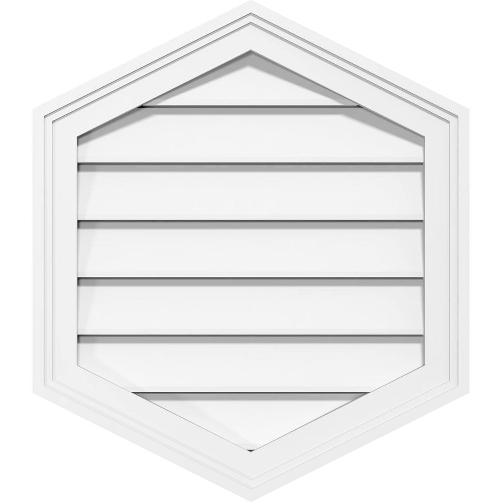 Vertical Peaked Surface Mount PVC Gable Vent Q2012
