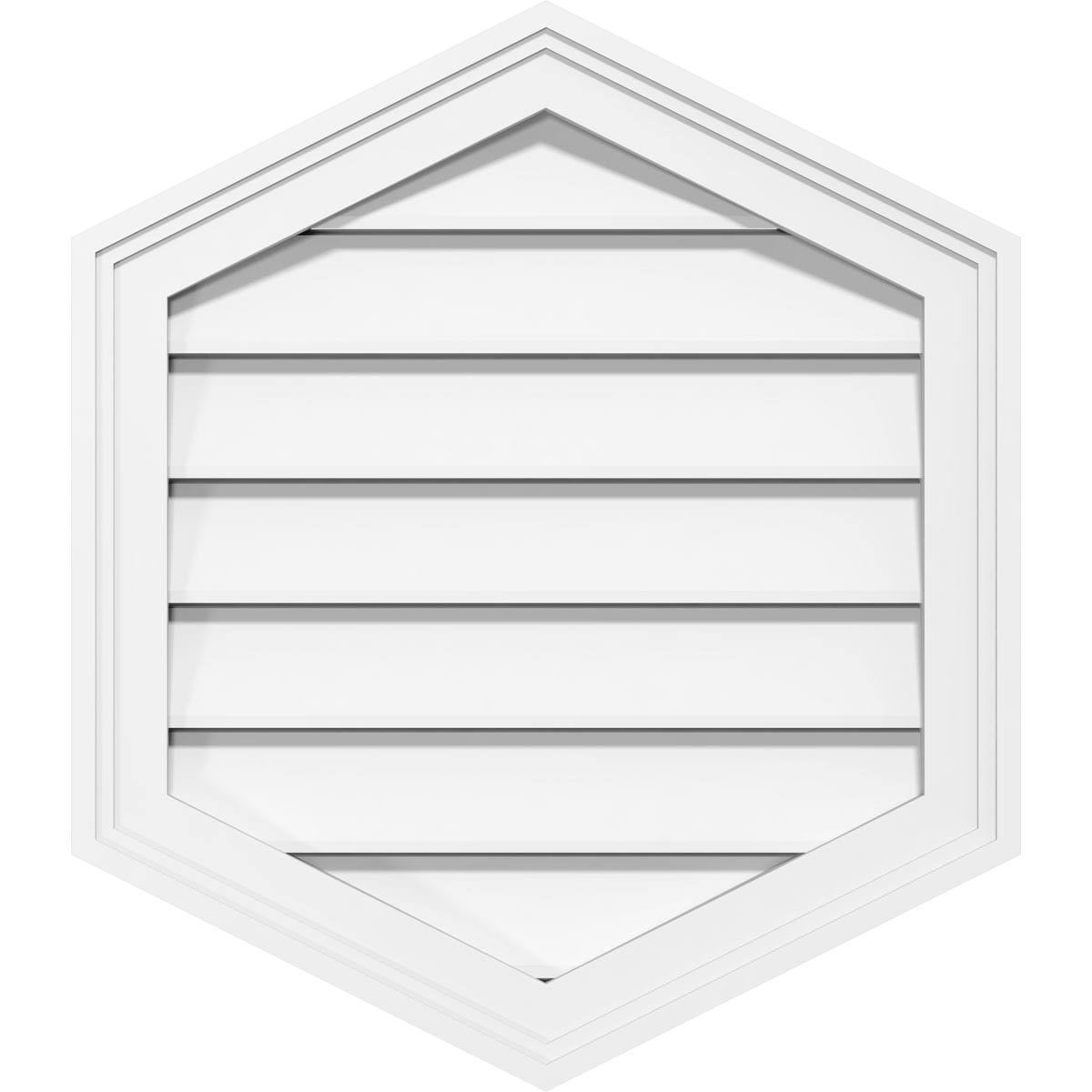 Vertical Peaked Surface Mount PVC Gable Vent Q2012