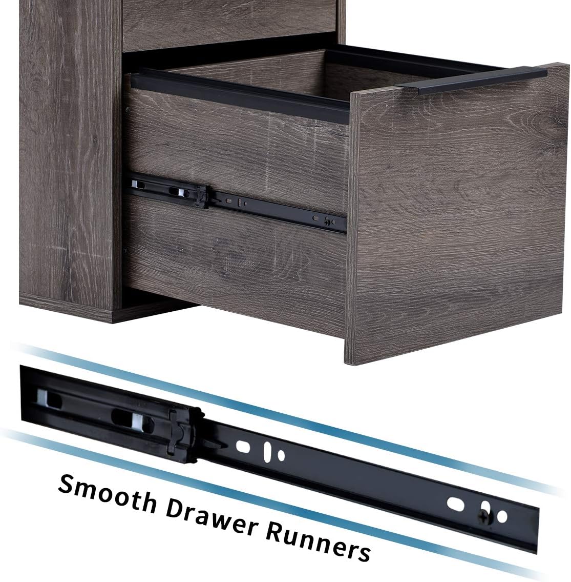 2 Drawer Walnut File Cabinet J640380