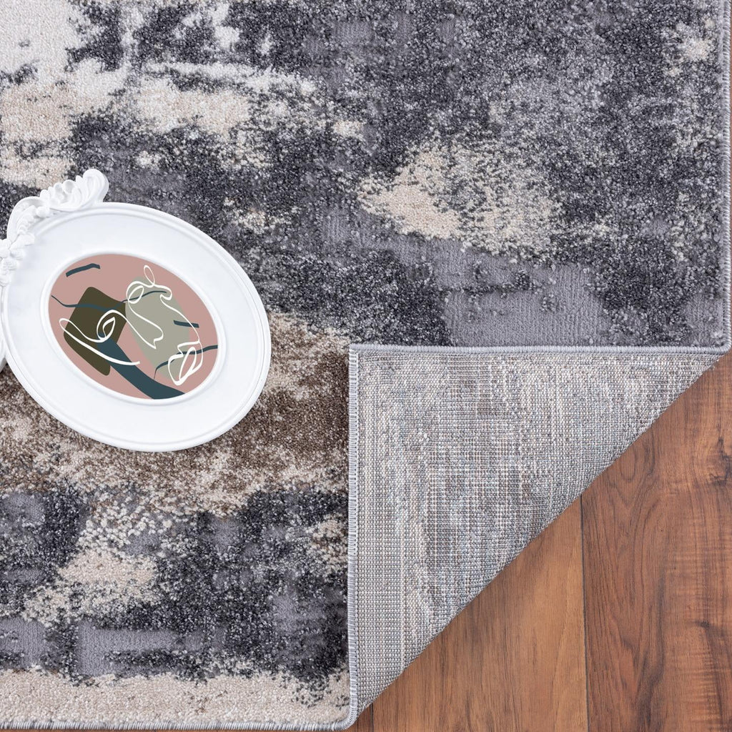 Modern Abstract Area Rug Gray 8 x 10 A72850