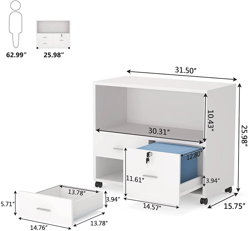 3 Drawer File Cabinet with Lock S23445