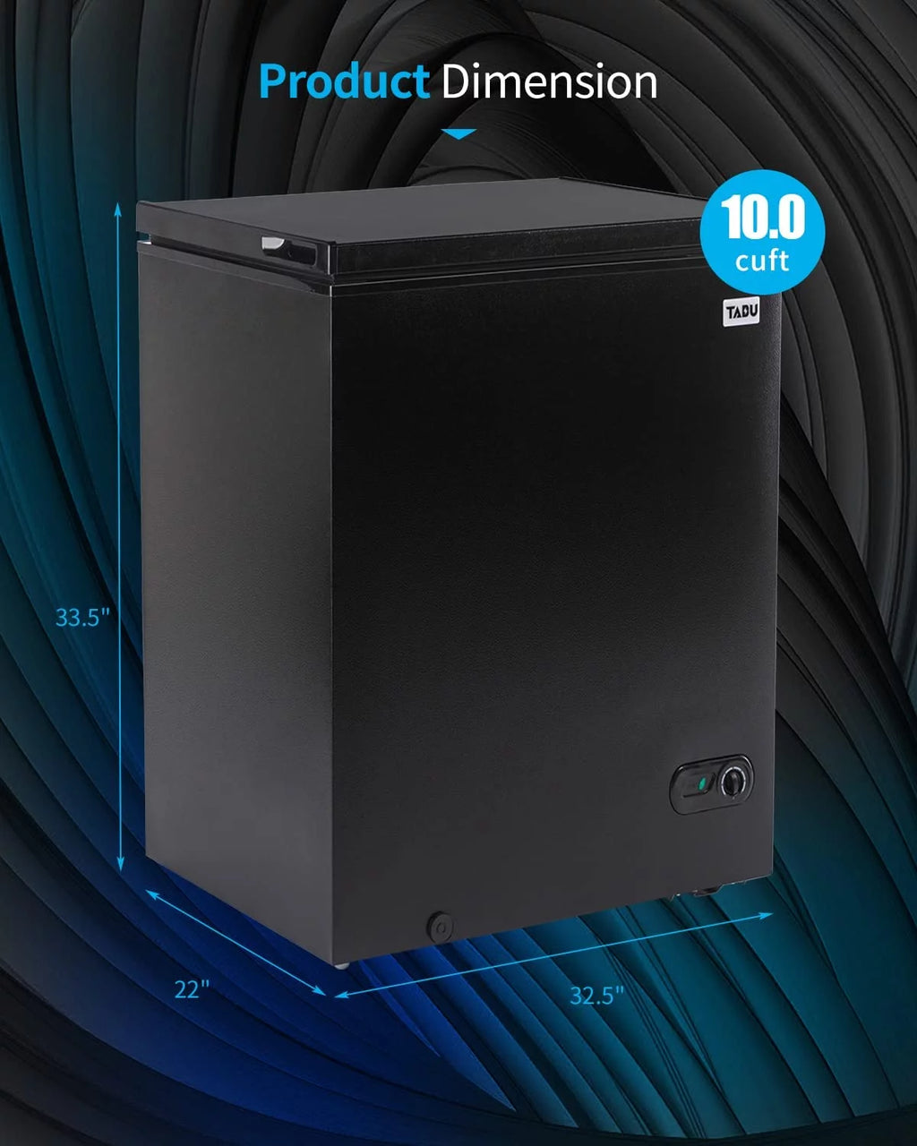 10.0 Cu Ft Black Chest Freezer with Removable Basket I225969