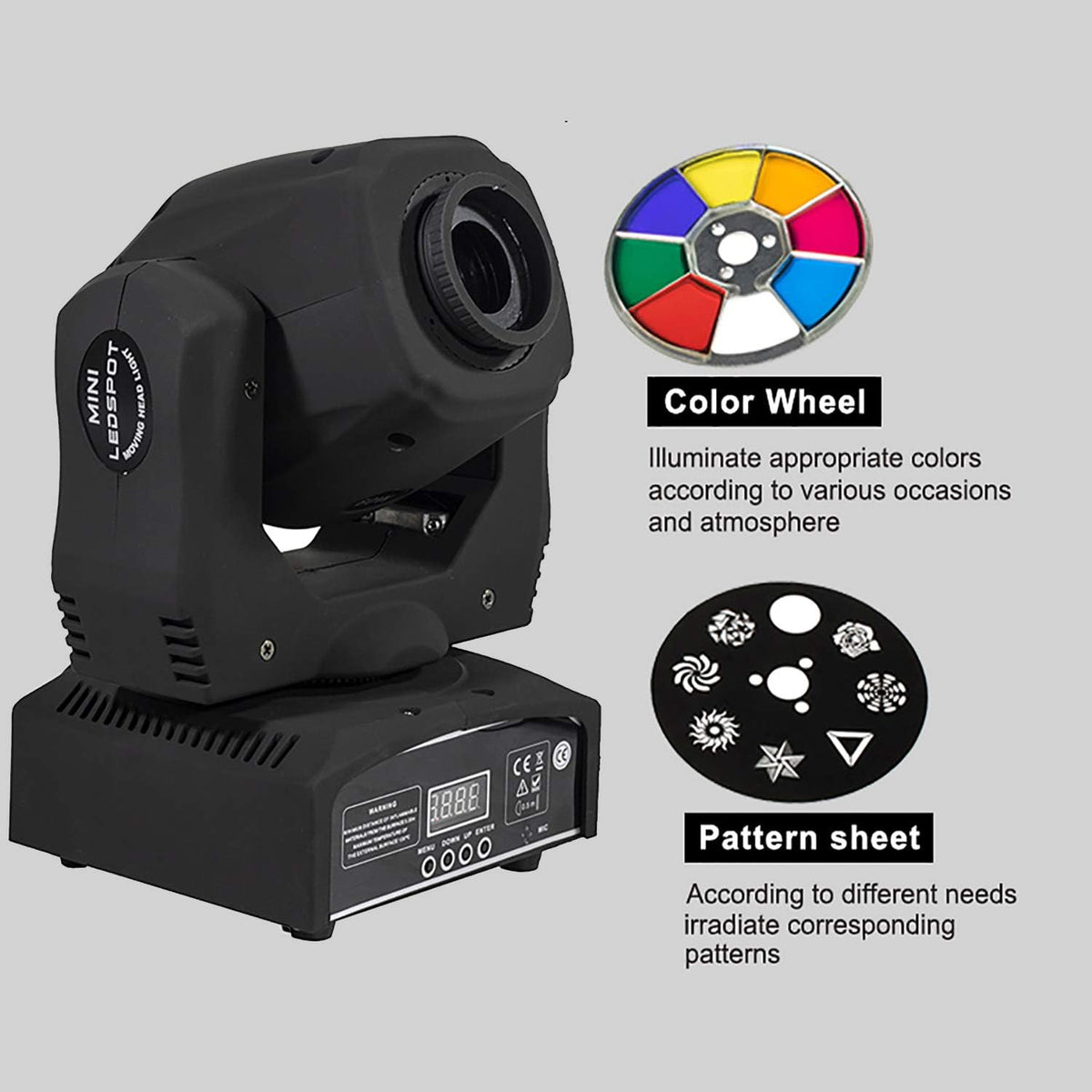 60W LED Moving Head Spot Light with 8 Colors and 8 Gobos K3983