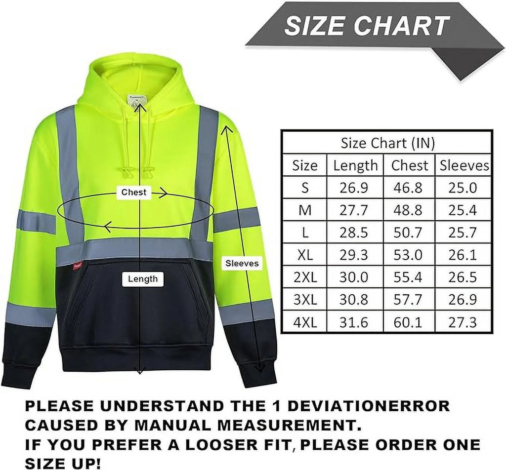Green X Large Hi Vis Safety Hoodie D420789