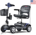 4 Wheel Collapsible Electric Mobility Scooter Purple D7204