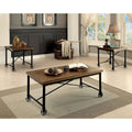 3-Piece Medium Oak Coffee Table Set R235604