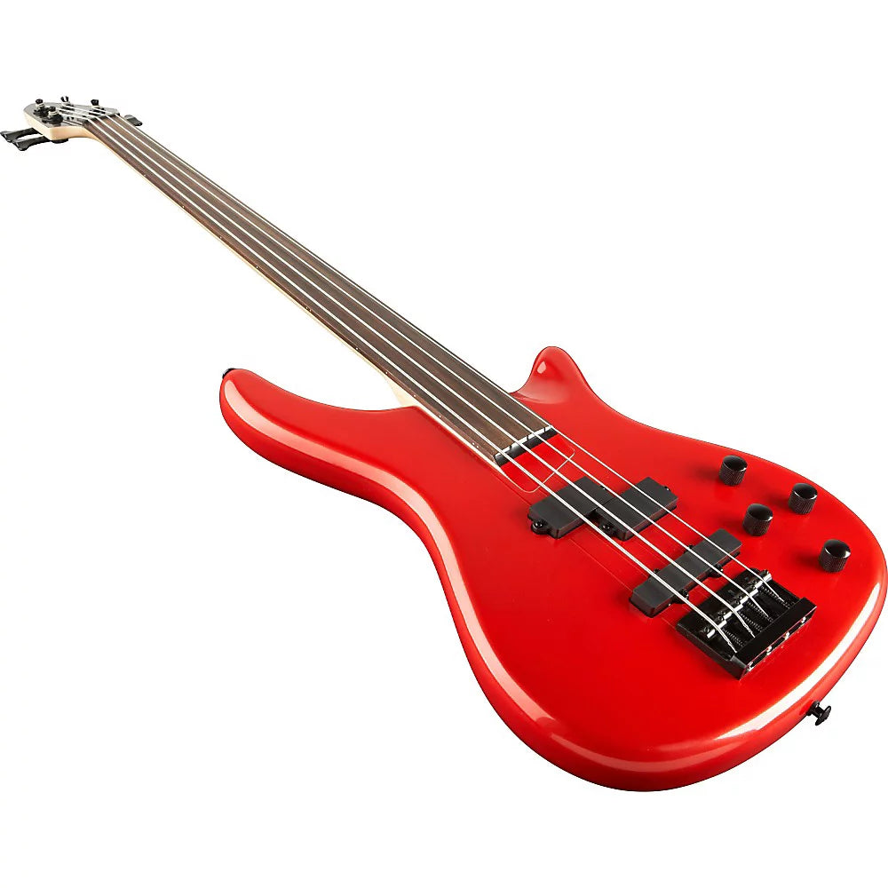 Candy Apple Red Fretless Electric Bass Guitar R4787