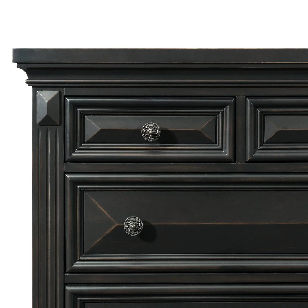6 Drawer Chest in Antique Black X491