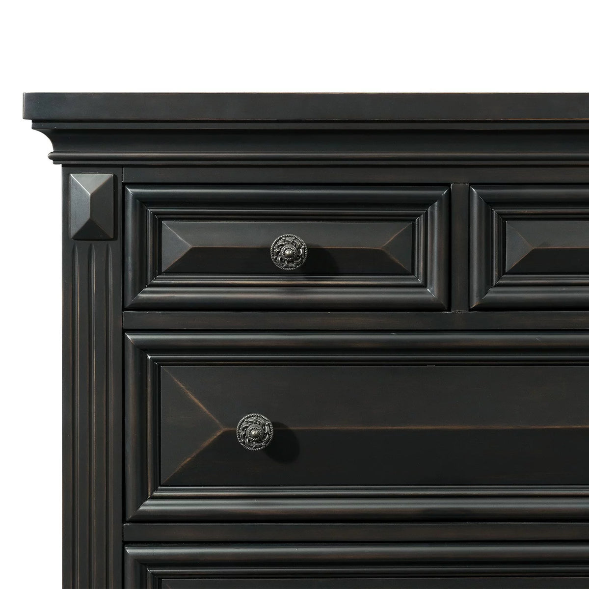 6 Drawer Chest in Antique Black X491