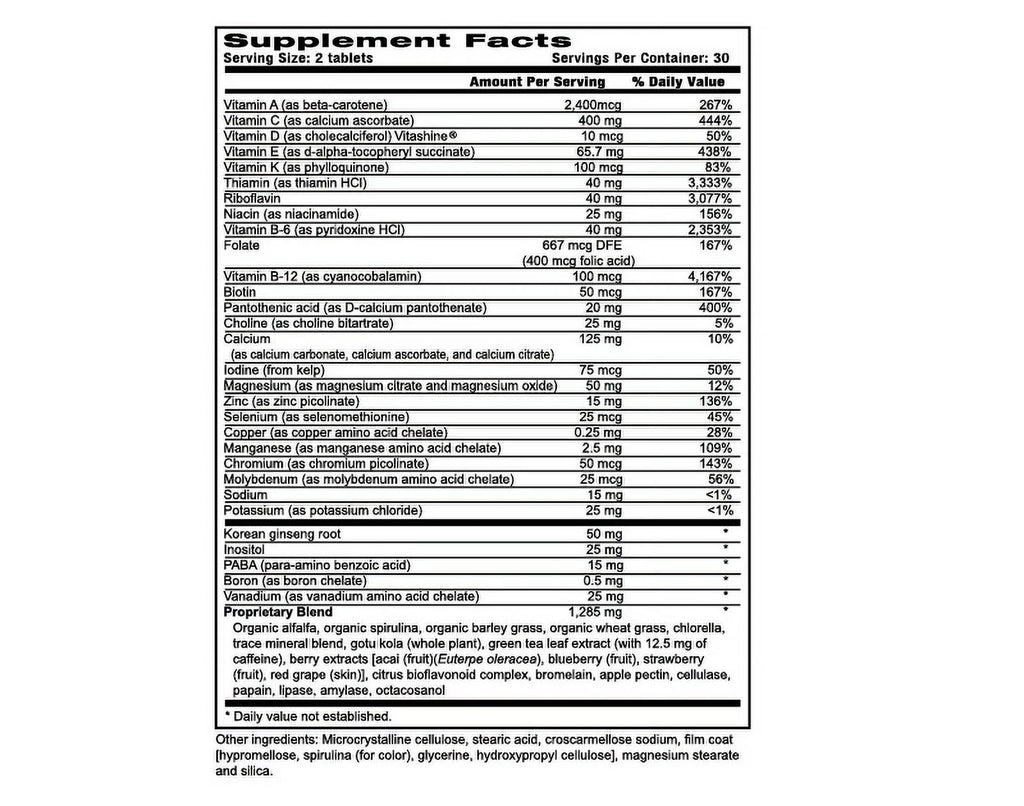 Advanced Multi-Vitamin and Mineral 120 Veggi Tablets A753
