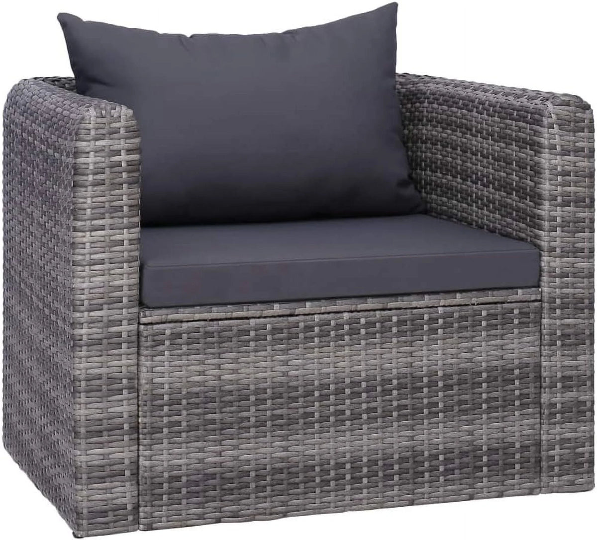 5 Piece Poly Rattan Patio Lounge Set with Cushions P9443