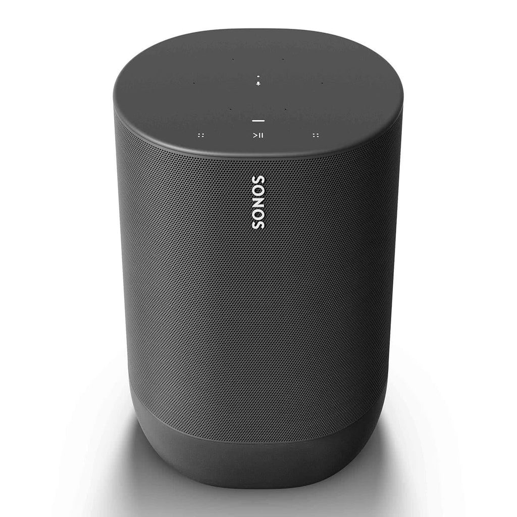 Open Box Black Portable Smart Speaker with Bluetooth and Wi-Fi P34189