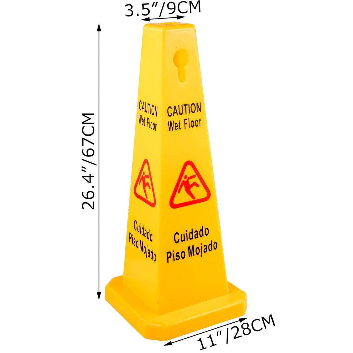 Yellow 3 Pack 4 Sided Wet Floor Sign G6381