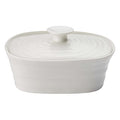 White Porcelain Covered Butter Dish E243