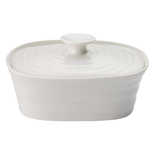 White Porcelain Covered Butter Dish E243