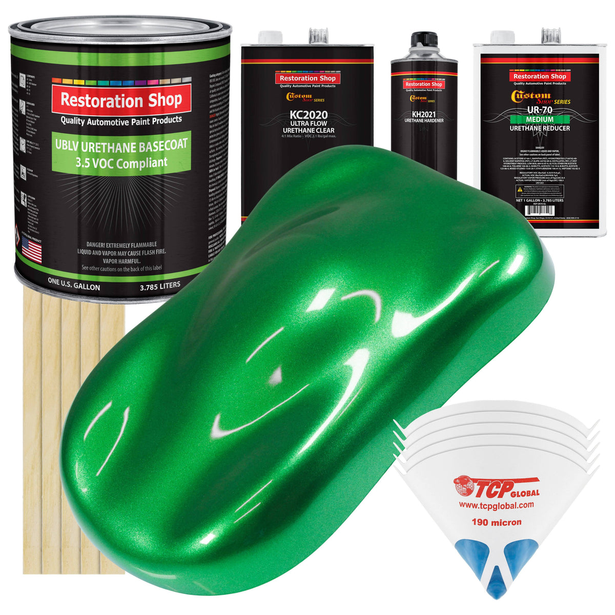 Firemist Green 1 Gallon Low VOC Urethane Automotive Car Paint U378