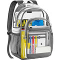 Gray Clear Backpack with Reinforced Bottom O227