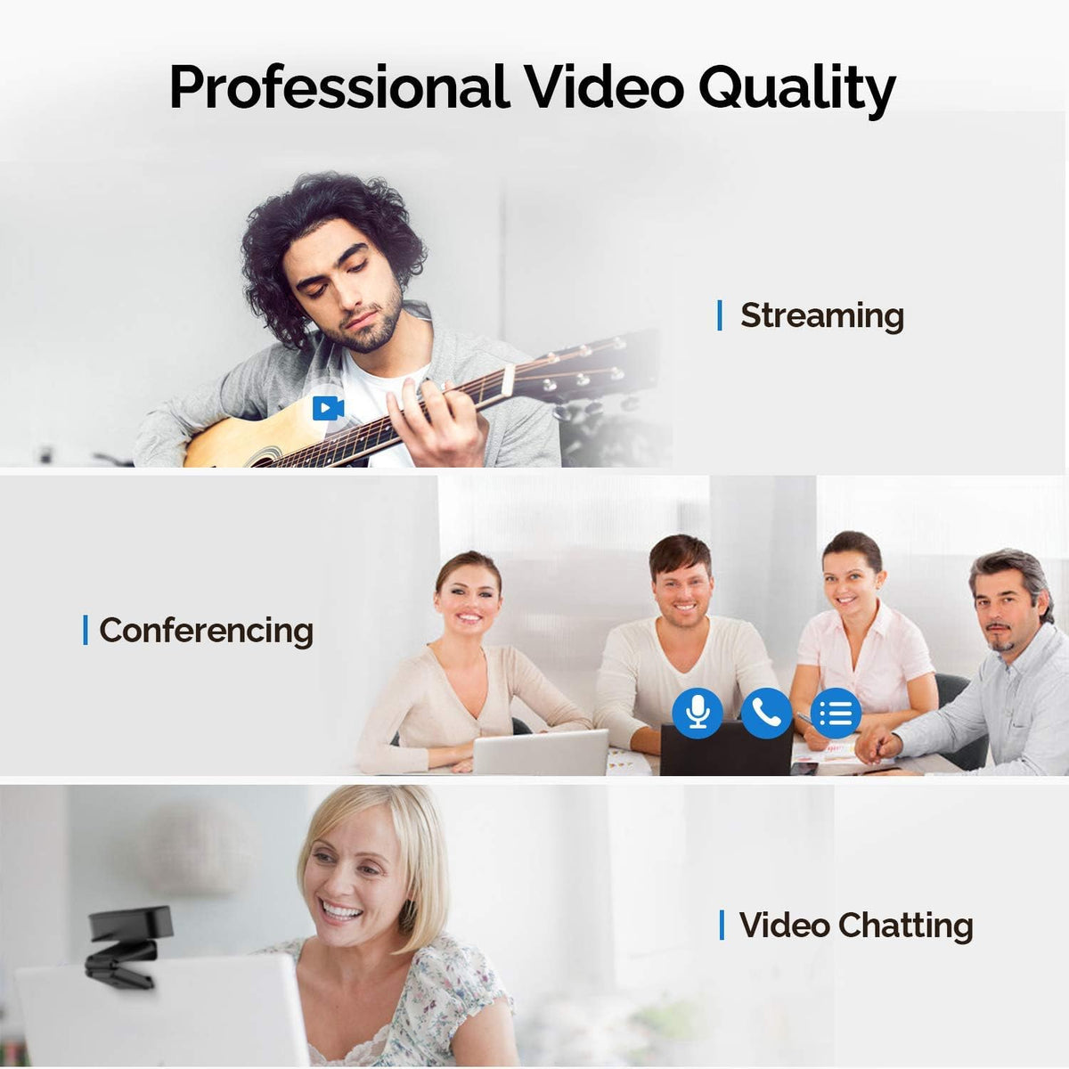 1080P Webcam with Microphone H1583