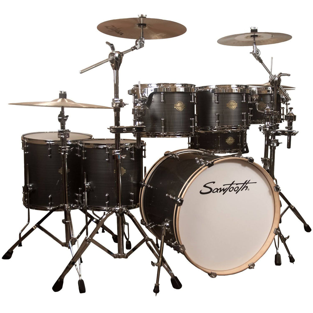 7-Piece Drum Set Shell Pack, Silver Streak C54095