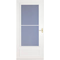 White Mid-View Wood Core Storm Door X624