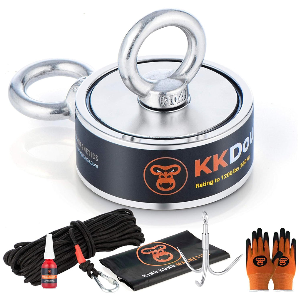 1200 lbs Pulling Force 3 inch Neodymium Fishing Magnet Kit D29397