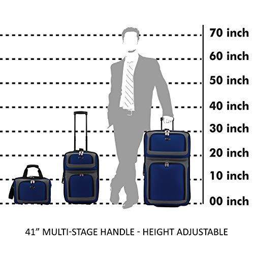 Gray 4-Piece Expandable Softside Travel Rolling Luggage Set F499208