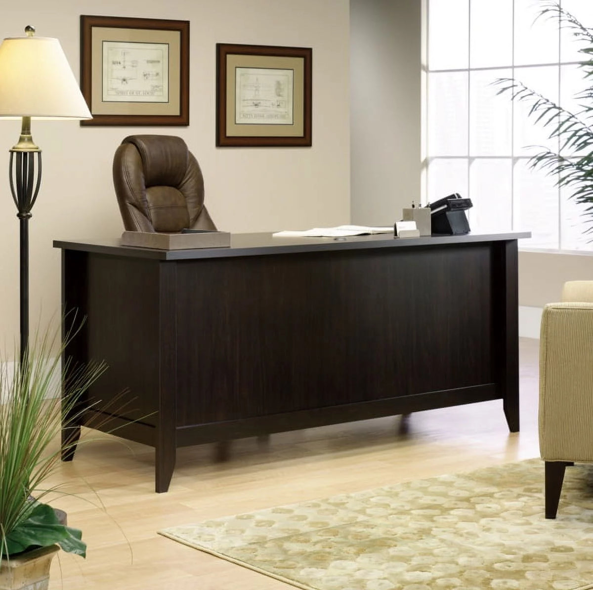 Executive Desk, Jamocha Wood Finish B26767