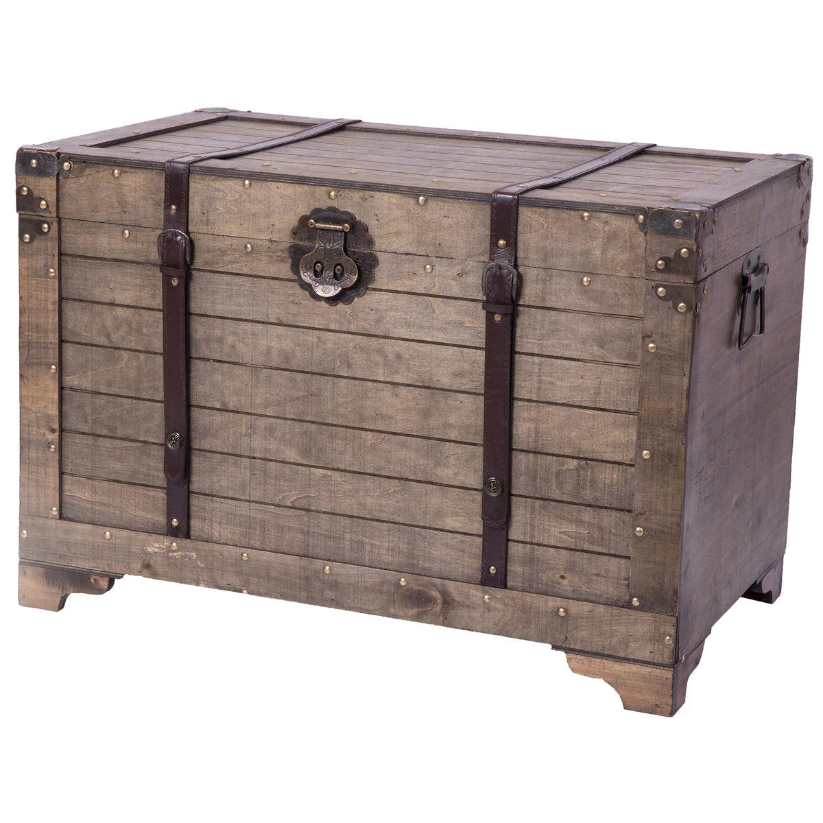 Large Natural Wood Storage Trunk and Coffee Table F70582