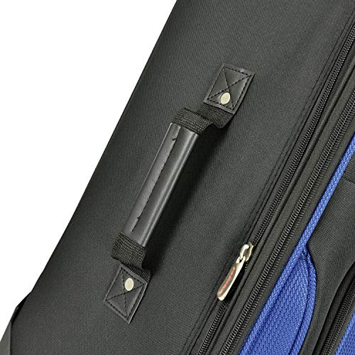 Gray 4-Piece Expandable Softside Travel Rolling Luggage Set F499208