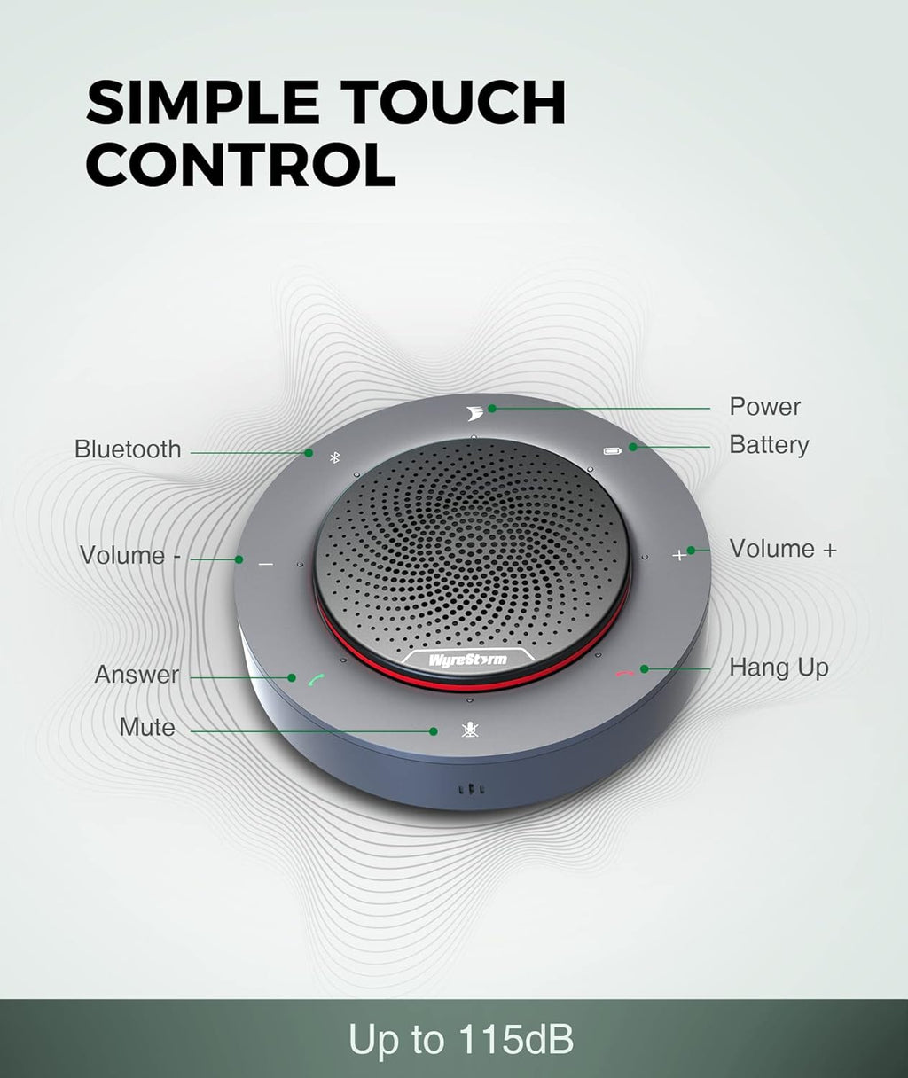 USB Conference Speakerphone with 4 Noise-canceling Mics W529