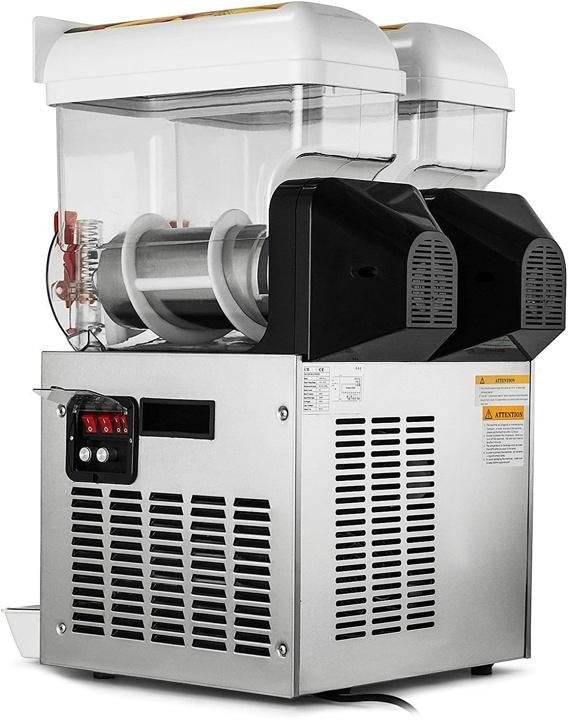 Commercial Slushy Machine 110V 30L 600W 15Lx2 Tank T3178