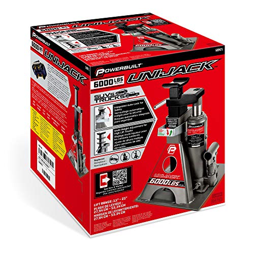 3 Ton 6000 Pound Capacity Bottle Jack and Jack Stands J969